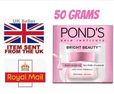 2 x 50g Pond's Bright Beauty Day Face Cream SPF 15 Vitamin B3 Lighten Dark Spots - Image 1 of 3