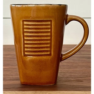 Taza alta vintage Sakura (puerto de llamada) Mandalay marrón patrón cuadrado nueva sin etiquetas - Imagen 1 de 8