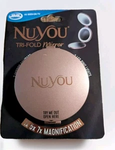 JML NuYou Tri-Fold Compact Mirror - 1x 5x7x Magnification with led lights - Picture 1 of 3