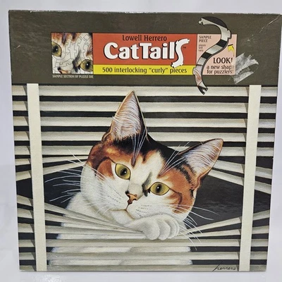 VTG Lowell Herrero Cat Tails 500pc Puzzle Sassy Lara Curly Pieces Ceaco SEALED - Image 1 of 4