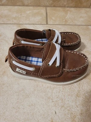 Carter's ребенка ясельного возраста обувь/мокасины коричневый - размер 8 - Изображение 1 из 3