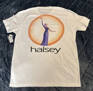 Mens White Halsey Size L Large Hard Rock Cafe Short Sleeve T Shirt - Picture 1 of 8