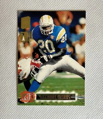 1994 Topps Stadium Club Natrone Means #624 1st Day Issue Football Card Chargers - Image 1 of 2