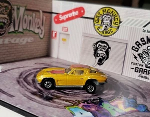 👓Hot Wheels 1982 HiRakers🔥SPLIT WINDOW '63 Corvette Sting Ray Gold⭐BW HongKong - Picture 1 of 8