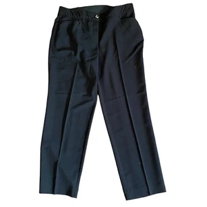 BNWT Autograph Womens Plus Size Pants Black Size 14 Straight Leg Pleated Work - Picture 1 of 7