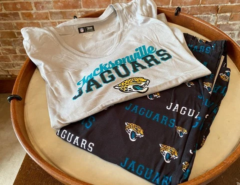 NFL Jacksonville Jaguars Women's Concepts Sport Fairway Pajama Set L New Cover