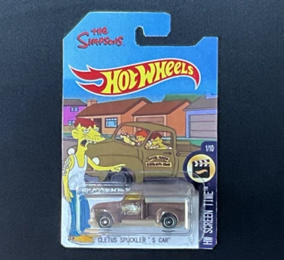 Hot Wheels Customs The Simpsons Cletus Spuckler's Car Custom Card Matchbox - Image 1 of 4