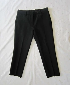 Neil Barrett Made in Italy Wool Blend Tube Fit Cropped Pants in Black Sz 40 US 4 - Picture 1 of 12