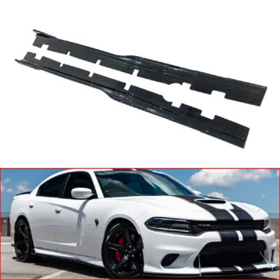 Extensión de faldones laterales de fibra de carbono para Dodge Charger SRT 392 15-23 Scat Pack Foto 1 de 4