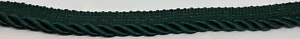 3/8" Hunter Green Twisted Lip Cord Edge Fabric Trim 12 Yards - Picture 1 of 1