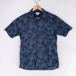 Uniqlo Iolani Hawaiian Classics Shirt Mens Large Blue Floral Button Up Casual - Picture 1 of 8