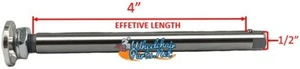 1/2" W x 4" L Quick release axle for wheelchairs, BIG ALUMINUM Button - Picture 1 of 2