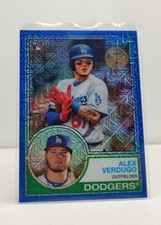 2018 Topps Silver Pack Alex Verdugo 1983 Chrome Blue Refractor Rookie RC 008/150