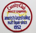 Vintage Beer Sew on Patch Country Club Malt Liquor 