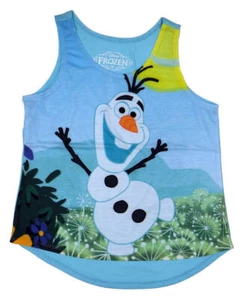Disney Frozen Olaf Fun In Summer Girls Tank Top Shirt - Picture 1 of 3