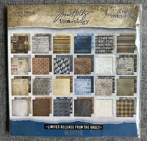 New Tim Holtz DAPPER Limited Release From The Vault 12x12 Paper - Picture 1 of 1
