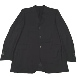 Canali Hombre Chaqueta UK-40R EUR-50 Negro Lana Virgen Blazer Hecho en Italia - Imagen 1 de 12