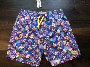 Tipsy Elves Mens Swim Trunks Shorts Large Seahorses NEW Beach Pool Summer - Picture 1 of 9