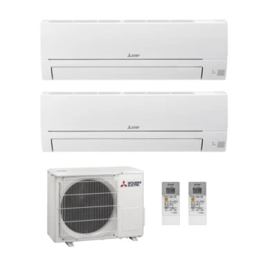 NEUES MODEL 2025 Mitsubishi Multisplit 2x MSZ-HR35VFK2 + MXZ-2HA50VF mit WLAN