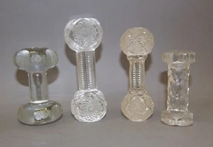 4pc Large Antique Cut Crystal Table Knife Rest Lot Victorian - Picture 1 of 3