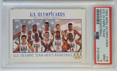 1992 Impel Olympicards USA Olympic Basketball Team Card - PSA 9 - Image 1 of 2