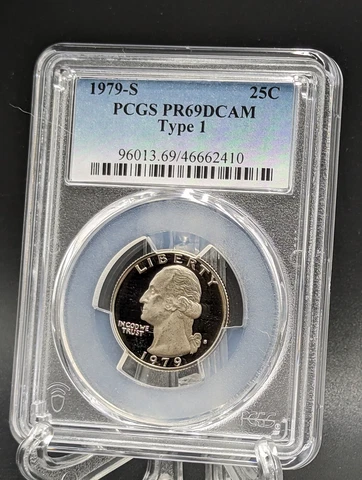 George Washington 1979-S PCGS PR69DCAM Graded Type1 Proof Quarter Frosted Device Cover