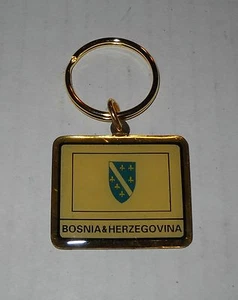 Wholesale Lot Of 10 Bosnia & Herzegovina Flag Metal Keychain, BRAND NEW - Picture 1 of 1