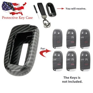 Funda protectora de fibra de carbono para llaves de automóvil para accesorios Chrysler 200 300 - Imagen 1 de 15