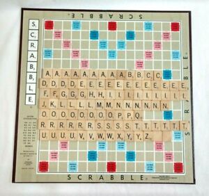 Vintage 1953 Scrabble Crossword Game Selchow & Righter Complete Original Box