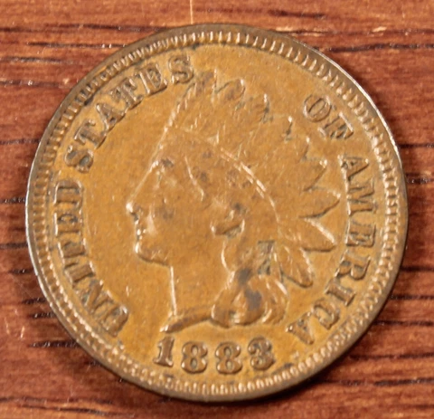 1883 Indian Cent Choice XF...................Lot 3484 Cover