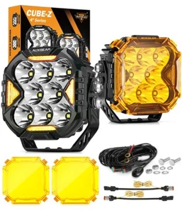 AUXBEAM 4"inch LED Work Driving Fog Lights White Yellow Turn Signal SPOT ATV UTV - Bild 1 von 10