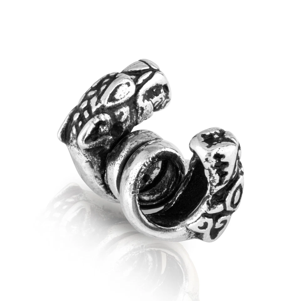 Wolf - 925 Sterling Silber Bartperle Germanisch Keltisch Wikinger Gothic 3556 - Bild 1 von 1