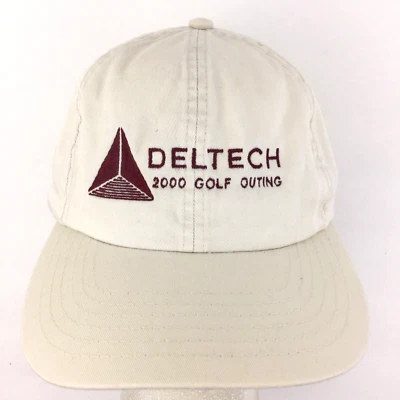 Vtg Deltech Corporation Hat 2000 Golf Outing Logo Baseball Adjustable Beach Cap - Image 1 of 4