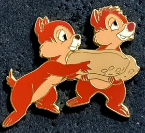 JAPAN DISNEY STORE JDS CHIP AND DALE HOLDING A PEANUT OPEN EDITION PIN - Picture 1 of 1