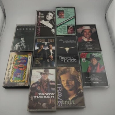 Lot of 10 Country Music Cassette Albums Garth Brooks Dunn Yearwood Tritt Etc... - Image 1 of 4