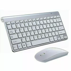 Wireless Keyboard And Mouse Combo Set USB Mini 2.4Ghz For Mac Apple PC Computer - Picture 1 of 4
