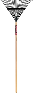 30480 Steel Leaf Rake 24 Tines - 24-Inch Head, 54-Inch Wood Handle - Garden Rake - Picture 1 of 2