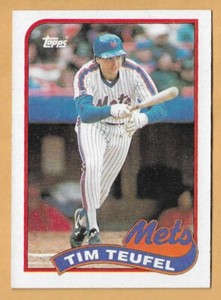 TIM TEUFEL NEW YORK METS #9 - TOPPS NM-MT 1989