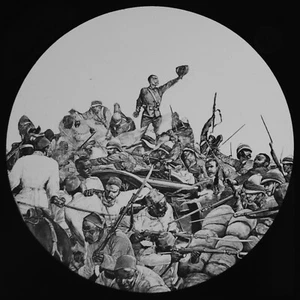 GUERRA ANGLO-EGIPCIA - LA BATALLA DE TEL EL KEBIR Linterna Mágica Diapositiva 1882 ANTIGUA - Imagen 1 de 5