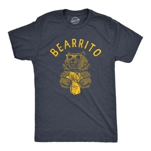 Camiseta para hombre Bearrito divertida oso sarcástico burrito comida mexicana para hombres - Imagen 1 de 7