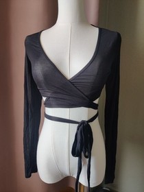 NWT Maison Close Luxury Lingerie La Femme Amazone Long sleeves Wrap top L/8