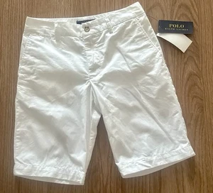 Polo Ralph Lauren Shorts Boys Sz 10 Chino White Casual - Picture 1 of 3