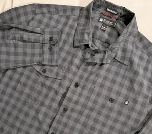 Alaskan Hardgear Shirt Plaid Standard Fit Single Pocket Black Men's XLT Tall - Picture 1 of 12