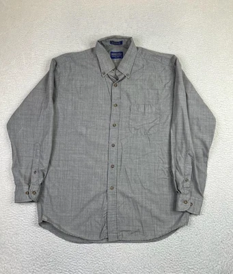 Camisa Pendleton Sir Pendleton Para Hombre Grande Gris Lana Abotonada Manga Larga Foto 1 de 4