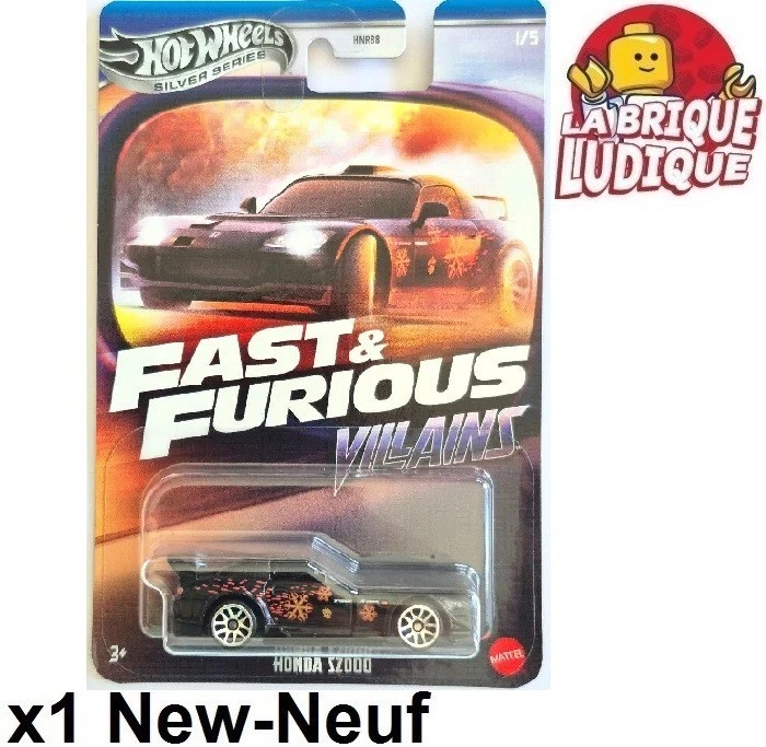 Hot Wheels Silver Series Fast And Furious Villains Honda S2000 Nero HNR88 1/5 - Immagine 1 di 1