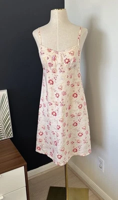 Vestido Vintage GAP Floral Lino Y2K Cottagecore Coqueta Correa Espagueti Talla 2 Foto 1 de 4