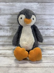 Jellycat London Medium Bashful Pinguin 12 Zoll grau & creme Stofftier Plüschtier - Bild 1 von 4