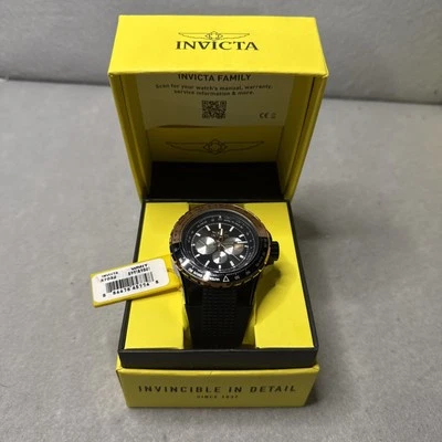 Nuevo reloj multifunción para hombre Invicta Aviator esfera negra 37032 *LEER* Foto 1 de 4
