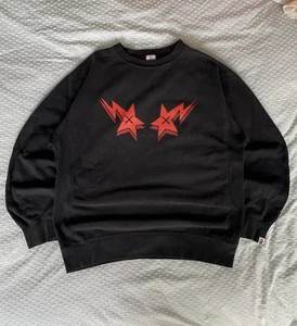 RARE BAPE X KAWS og Bapesta Sweatshirt Size Large Double Star Vintage 2005 - Picture 1 of 6