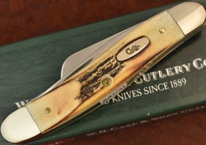 CASE XX USA 10 DOT 2000 BEAUTIFUL TOASTED STAG STOCKMAN KNIFE 5318 SS (24109) - Picture 1 of 8